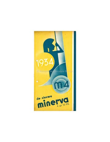 1934 MINERVA M4 4 CYL. 12PK BROCHURE NEDERLANDS, Nieuw, Author