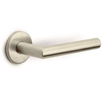 Deurklink BASICS LBII-19 op ronde rozet PVD champagne, Verzenden, Nieuw