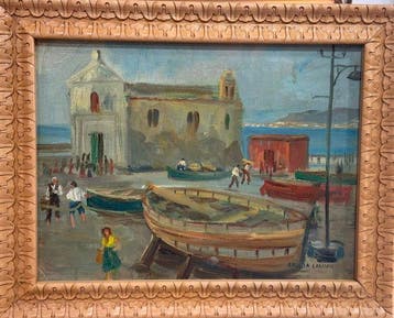 Angela Carugati (1881-1977) - Paesaggio marino