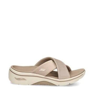 Skechers Arch Fit Go Walk slippers voor dames in het Bruin, Slippers, Skechers, Bruin, Verzenden