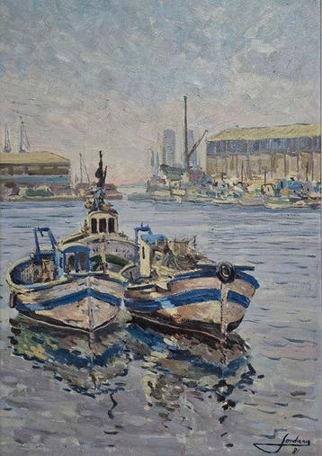 Jordi Jordana (1962) - Barcas en el puerto