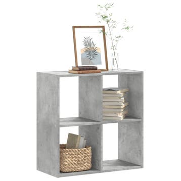 vidaXL Boekenkast 68,5x32x68,5 cm bewerkt hout betongrijs, Huis en Inrichting, Minder dan 50 cm, Verzenden, Nieuw, Minder dan 100 cm