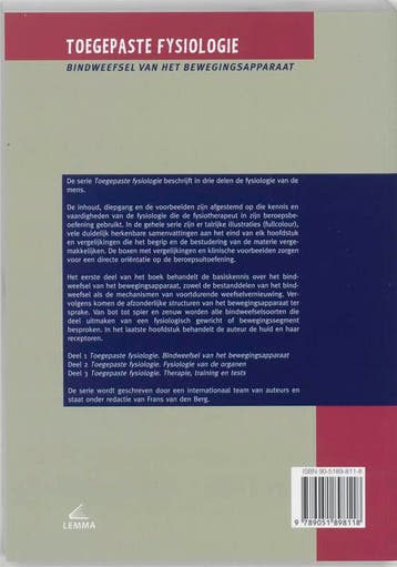 Toegepaste fysiologie 1 Het bindweefsel van het, Verzenden, Gelezen, Floris van den Berg