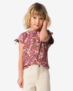 HEMA Kinder T-shirt rib fruit bruin, Verzenden, Nieuw