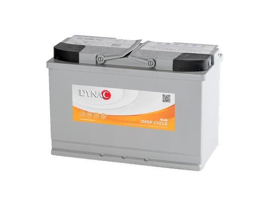 Dynac Deep Cycle AGM accu 12 volt 105 ah, Caravans en Kamperen, Camper-accessoires, Nieuw, Ophalen of Verzenden