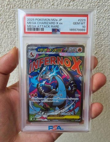 Pokémon - 1 Graded card - Charizard X ex mega attack 223/193, Nieuw