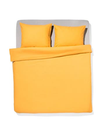 HEMA Dekbedovertrek 240x200/220cm zacht katoen geel, Verzenden, Nieuw, Geel