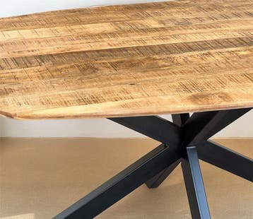 EETTAFEL Organische vorm en Deens ovaal ZEER SCHERPE PRIJZEN, Uniek, 100 tot 150 cm, Vijf personen of meer, Overige vormen