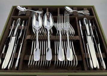 Christofle - Tafelservies voor 12 (126) - Cluny - Verzilverd