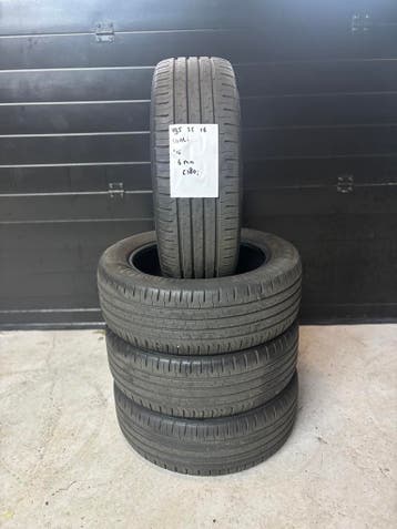 195/55/16 CONTI ECOCONTACT 5 6MM 4 STUKS €180,- (2015), Ophalen, Gebruikt, 16 inch, Band(en)