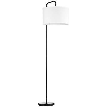 Moderne vloerlamp met linnen kap gebogen, Verzenden, Nieuw