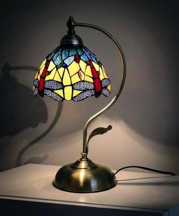 Bureaulamp - Glas-in-lood - Tiffany-stijl lamp