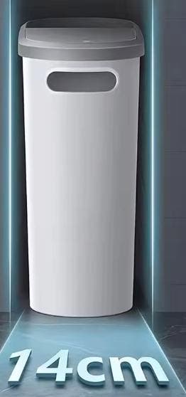 10L Drukdeksel Prullenbak – Compact voor Badkamer / Woonruim, Verzenden, Nieuw