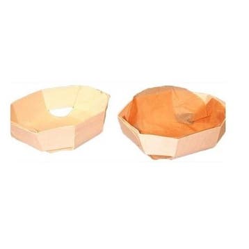 Bakvorm hout Octo Ø18x5cm + bakpapier (per stuk), Verzenden, Nieuw