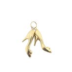 Gouden hanger van twee pumps (Hanger of bedel), Ophalen of Verzenden, Gebruikt, Goud, Overige merken
