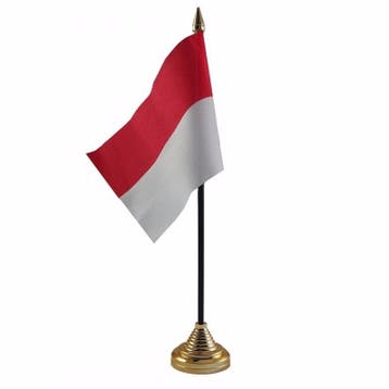 Indonesie versiering tafelvlag 10 x 15 cm - Indonesie vers.., Ophalen of Verzenden, Nieuw