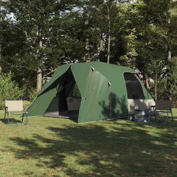 vidaXL Dome Tent 6-Person met dak met opslag Groen 500 x 314, Verzenden, Nieuw, Tot en met 2