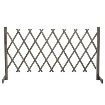 vidaXL Tuinlatwerk 150x80 cm massief vurenhout grijs, Tuin en Terras, Verzenden, Nieuw, Hout, Minder dan 1 meter