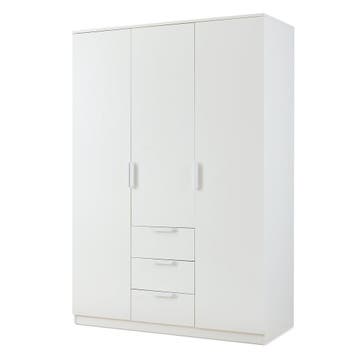 Kledingkast Eiselfing 176x120x52 cm met 4 vakken en 3 lades, Huis en Inrichting, Kasten | Kledingkasten, Verzenden, Nieuw
