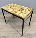 Bijzettafel - Metaal, Hars - bijzettafel marmermozaïek