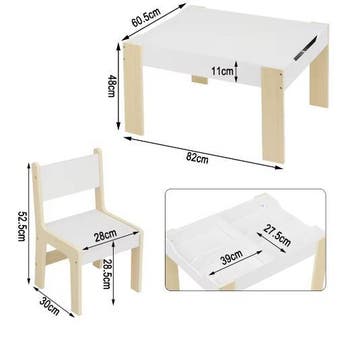 Kindertafel Tekentafel Set met 2 Stoelen Kids Plus, Verzenden, Nieuw