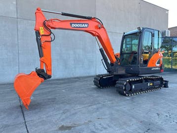Veiling: Midigraafmachine Doosan DX55-9C Diesel 2018, Ophalen, Graafmachine