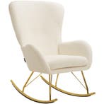 Schommelstoel Swing met stalen glijders en dikke bekleding -, Huis en Inrichting, Stoelen, Verzenden, Nieuw