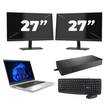 HP EliteBook 630 G9 -   i5-12e 16GB  - 256GB  + 2x 27 inch, Qwerty, Verzenden, 13 inch, Refurbished