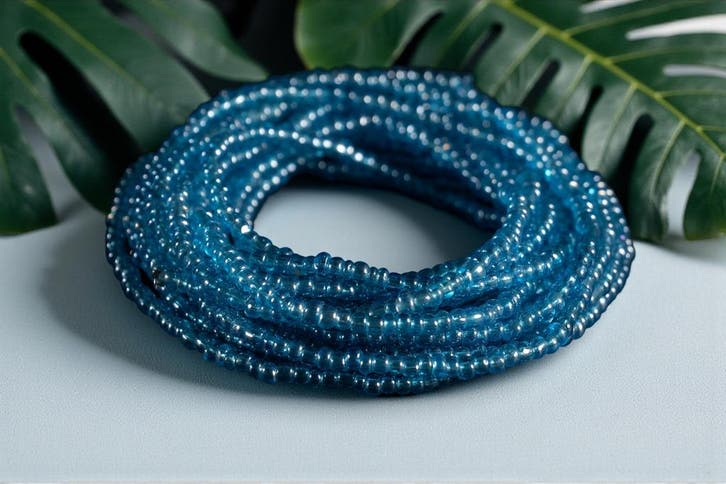 Waist Beads / Afrikaanse Heupketting - EDE - Blauw (elastisc, Sieraden, Tassen en Uiterlijk, Kettingen, Nieuw, Ophalen of Verzenden
