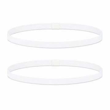 Haarband Sport - Elastiek - Anti-slip - Wit - Set van 2, Nieuw