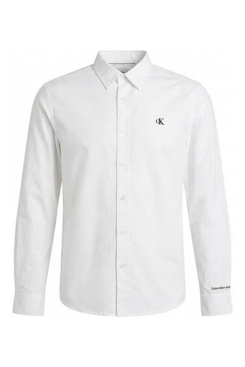 Calvin Klein Overhemd Jongens in maat 164 Wit, Verzenden, Zo goed als nieuw, Calvin Klein, Jongen of Meisje