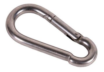 Karabijnhaak 6 x 60mm RVS, Verzenden, Nieuw