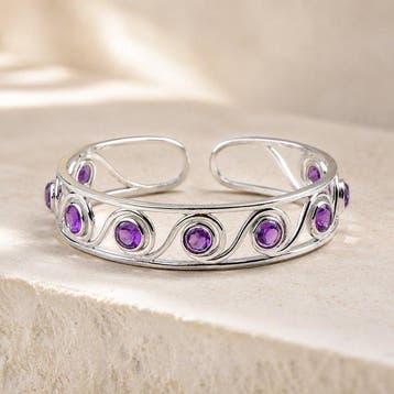Zonder minimumprijs - Armband Zilver - Amethist -, Sieraden, Tassen en Uiterlijk, Nieuw