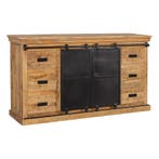 Dressoir Mangohout Milan 190 cm, Verzenden, Nieuw, Overige houtsoorten, Industriële meubels