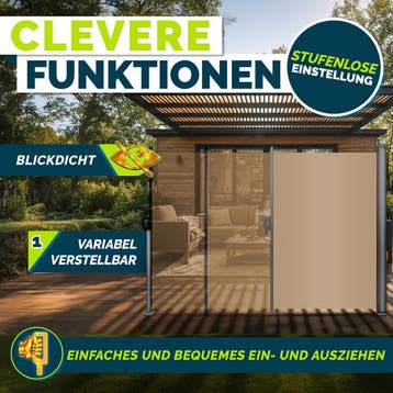 Windscherm uittrekbaar - Oprolbaar - Uitschuifbaar - Camping, Verzenden, Zo goed als nieuw