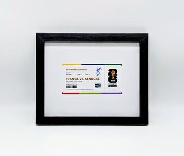 Bradley Barcola - Gesigneerd FIFA WK 2026 herdenkingsticket, Nieuw