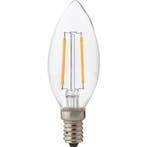LED Kaarslamp - Filament - E14 Fitting - 4W - Warm Wit 2700K, Led-lamp, Minder dan 30 watt, Soft of Flame, E14 (klein)