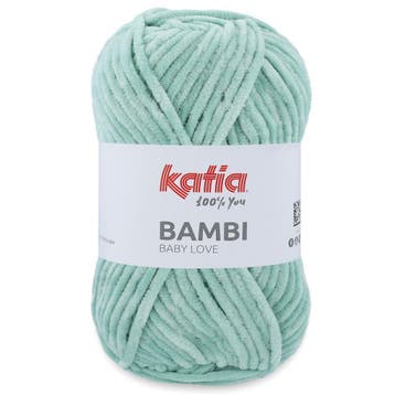 Katia Bambi - 328 witgroen - Chenille Garen, Ophalen of Verzenden, Nieuw