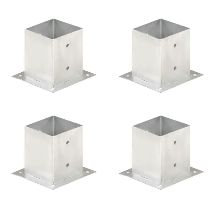 vidaXL Paalankers 4 st 121 mm gegalvaniseerd metaal, Tuin en Terras, Palen, Balken en Planken, Nieuw, Verzenden
