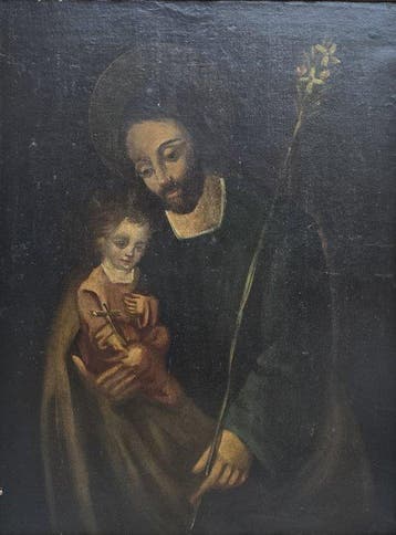Spaanse school (XVII) - San José con el Niño Jesús