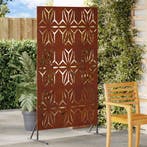 vidaXL Privacyscherm Grijs 100 x 50 x 180 cm Cortenstaal, Verzenden, Nieuw, IJzer