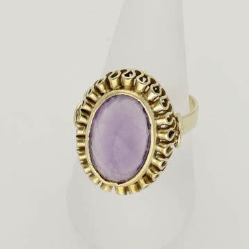 Ring - 14 karaat Geel goud Amethist, Nieuw