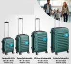 Reiskoffers Groen 4-delig ABS met gratis accessoires, Sieraden, Tassen en Uiterlijk, Koffers, Verzenden, Nieuw