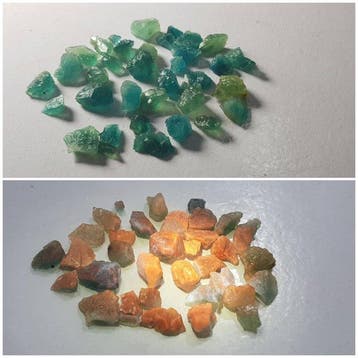 Facetkwaliteit fluorescerende zeldzame hackmaniet onder
