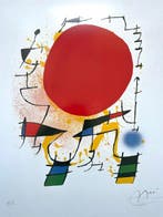 Joan Miró (after) - Le Soleil Rouge - Offset Lithography -