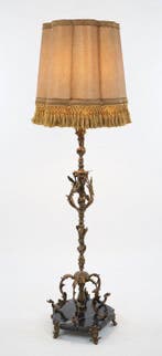 Staande lamp - Marmer, Metaal - Franse Ormulu-stijl, Antiek en Kunst, Antiek | Overige Antiek