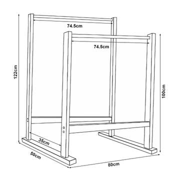 [en.casa] Kledingrek Mariehamn grenen 122/100x80x50 cm houtk, Verzenden, Nieuw