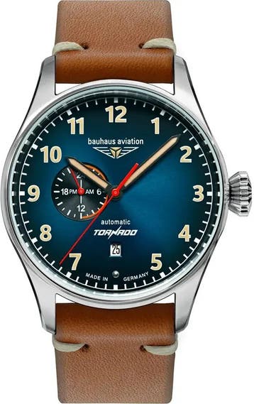 Bauhaus 2764-3 Aviation Tornado automatisch horloge, Sieraden, Tassen en Uiterlijk, Horloges | Heren, Overige merken, Staal, Verzenden