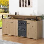 Opbergkast 150 cm – Kast met 3 Deuren en 3 Lades Industrieel, Huis en Inrichting, Kasten | Overige, Verzenden, Nieuw