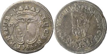 Grosso da 3 bolognini 1766 Italien-lucca Republik 1369-1799, Verzenden